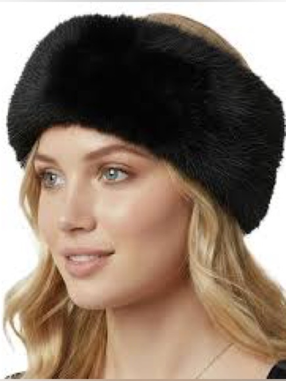 Echo Black Faux Fur Headband/ear warmer